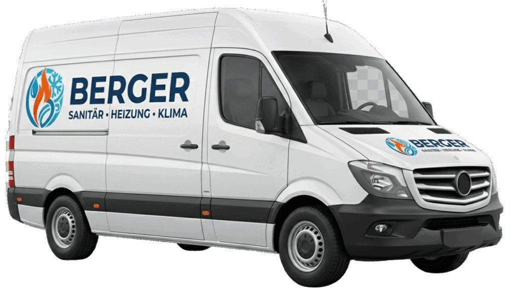 Berger Sanitär - Heizung Klima Rohrreinigung Rohrbruch - Notdienst vor Ort - Firmenwagen
