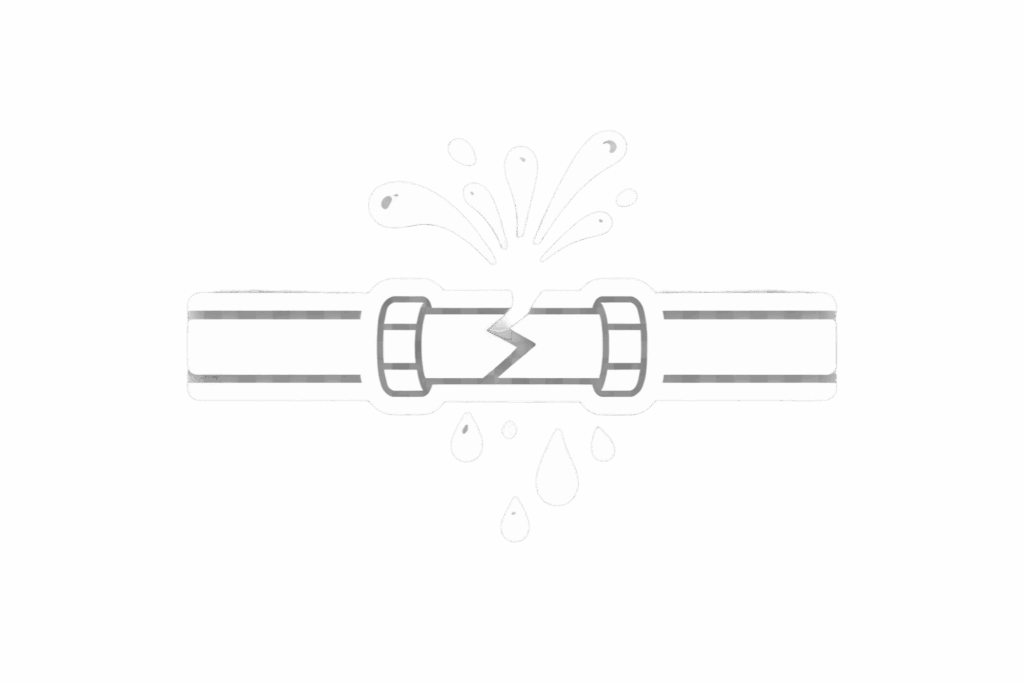 Sanitär Berger Notdienst - Rohrreinigung, Rohrbruch, Wasserschaden - Icon Rohrbruch